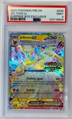 *PSA MINT 9* 2025 STAMPED POKEMON "JOLTEON ex" PRE EN #30 Surprise Box Exclusive - Image 2