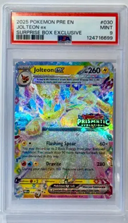 *PSA MINT 9* 2025 STAMPED POKEMON "JOLTEON ex" PRE EN #30 Surprise Box Exclusive - Image 4