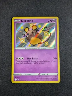 Pokemon Dedenne Shiny SV051/SV122 Shiny Rare SWSH Shining Fates NM - Image 1
