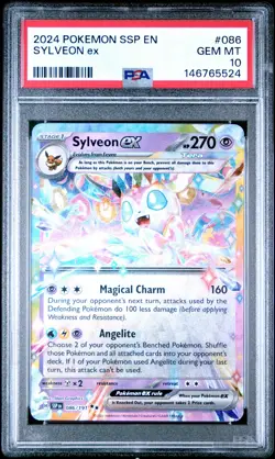2024 POKEMON SSP EN-SURGING SPARKS #086 SYLVEON EX PSA 10 - Image 1