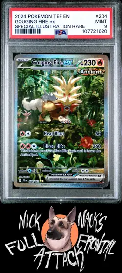 2024 Pokemon Tef En-Temporal Forces #204 Gouging Fire Ex SIR PSA 9 - Image 1