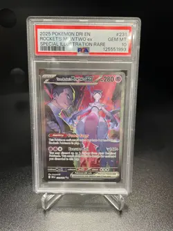 Pokemon Destined Rivals Rocket's Mewtwo EX Special Illus. Rare PSA 10 GEM MINT - Image 1