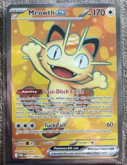 Meowth ex 107/088 Full Art POKEMON TCG Mega Evolutions Perfect Order FRESH PULL! - Image 1