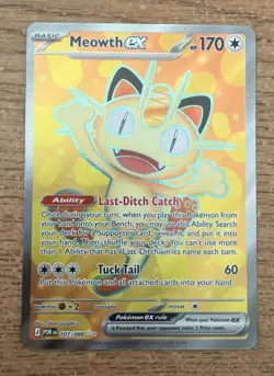 Pokemon TCG: Meowth ex 107/088 Me03 Perfect order NM-Full Art - Image 1