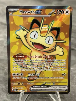 Pokemon TCG - Meowth EX - Perfect Order - Full Art EX - 107/088 - Pack Fresh - Image 1