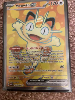 Pokemon TCG Meowth EX 107/088 Perfect Order Full Art NM - Image 1