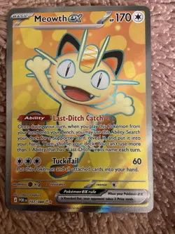 Pokemon TCG Meowth EX 107/088 Perfect Order Full Art NM - Image 2