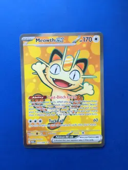Pokemon TCG Perfect Order Meowth Ex Full Art Rare 107/088 Pack Fresh Mint! - Image 1