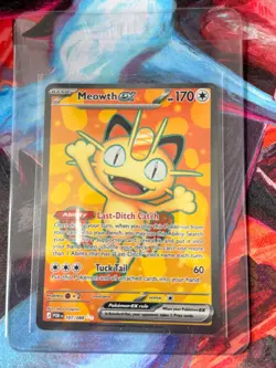 Meowth Ex Full Art 107/088 - Pack Fresh NM Pokemon TCG Perfect Order Rare - Image 1