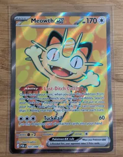 Pokemon TCG Meowth Ex Full Art Perfect Order POR 107/088 ENGLISH - Image 1