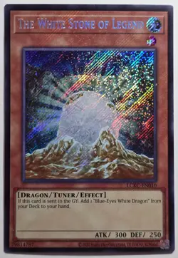 Yugioh The White Stone of Legend LCKC-EN010 Secret Rare Unlimited - Image 1