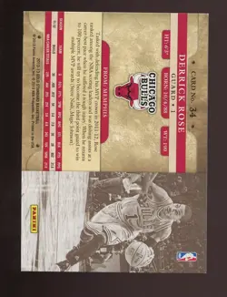 2012-13 PANINI GOLD STANDARD DERRICK ROSE #34 144/349 NM - Image 2