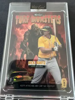 2025 Wild Card Haunted Hits Monster Hunt Turf Monster Nick Kurtz 1/1 - Image 1