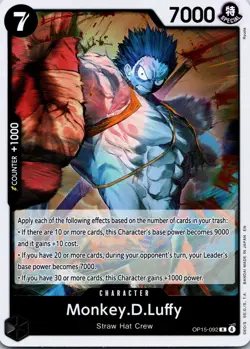 One Piece TCG - Monkey D Luffy () OP15-092 Foil - NM - Image 1