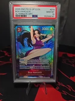 Boa Hancock OP12-014 SR Alternate Alt Art 2025 One Piece English PSA 10 GEM MINT - Image 1