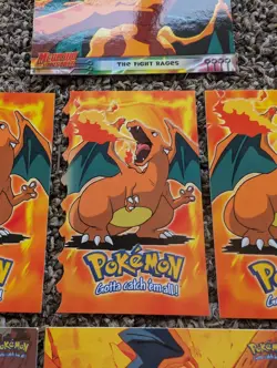 7 Topps Pokemon Cards. Cut Charizard. Charizard. Trapped. Tail End Holo - Image 4
