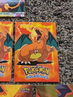 7 Topps Pokemon Cards. Cut Charizard. Charizard. Trapped. Tail End Holo - Image 5