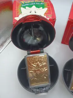 Pokemon 1999 Burger King 23k Gold Plated Cards & Balls Complete Set of 4 - Image 3