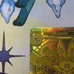 Mega Lucario ex 188/132 Gold Hyper Rare Pokemon Card Near Mint+ Pack Fresh Holo - Image 2