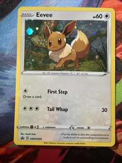Eevee SWSH095 NM Holofoil Promo Rare Pokemon Card Swirl - Image 1