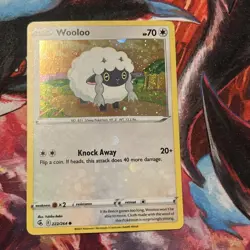 Wooloo 222/264 Fusion Strike Holo Swirl Common Pokemon Card 2021 SWIRL - Image 1