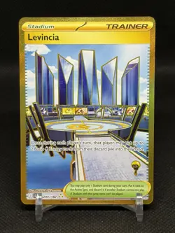 Pokemon TCG Trainer Card Levincia Stadium Gold, 244/182 - Image 1