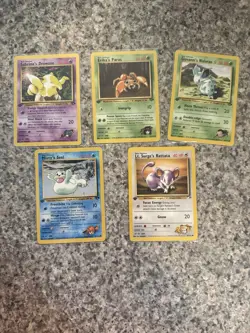 Wizards of the Coast Gym Challenge Lot — 1st Edition, 5 Pokemon TCG Cards - Image 1