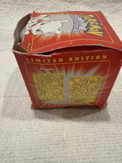 NIB SEALED MEWTWO Pokemon 23K Gold Plated Trading Card 1999 Burger King Limited - Image 3