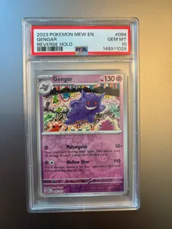 2023 POKEMON MEW EN-151 REVERSE HOLO #094 GENGAR PSA 10 - Image 1