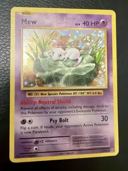 MEW 53/108 XY EVOLUTIONS POKEMON Card (HOLO RARE - Image 1