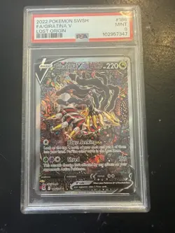 Pokemon Giratina V Full Art Holo Ultra Rare PSA 9 Swsh11 Lost Origin 186/196 - Image 3