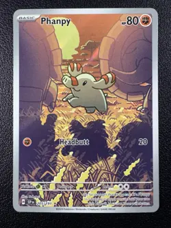 Pokemon Phanpy Illustration Rare IR FUll Art Holo 205/191 Surging Sparks - Image 1