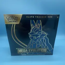 Pokemon TCG Mega Evolution Elite Trainer Box Lucario Booster Promo Sealed - Image 1
