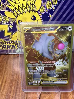 x2 Pokemon Bloodmoon Ursaluna ex 222/167 Twilight Masquerade Ultra Rare Holo - Image 2