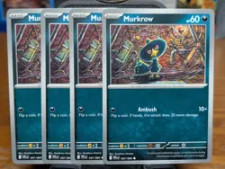 Pokemon TCG Phantasmal Flames Murkrow 057/094 x4 Playset - Image 1