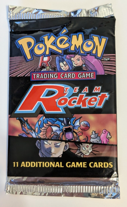 2000 Pokemon Team Rocket Unlimited TCG Expert Level Factory Sealed Booster Pack - Image 1