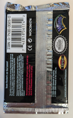 2000 Pokemon Team Rocket Unlimited TCG Expert Level Factory Sealed Booster Pack - Image 2