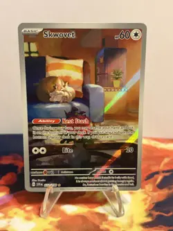 Pokemon TCG Skwovet Scarlet &Violet Base Illustration Rare #222/198 - Image 2
