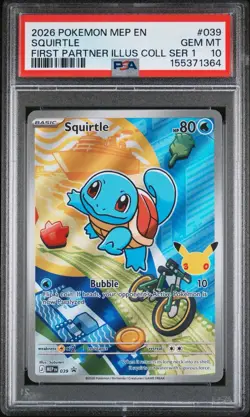 Pokemon Squirtle #039 PSA 10 Promo First Partner Illus Coll Ser 1 2026 Holo - Image 1