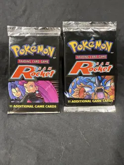 (2) Pokemon Team Rocket Unlimited Booster Pack Factory Sealed WOTC 2000 Vintage - Image 1