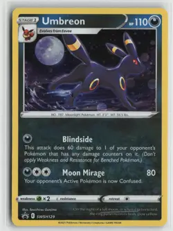 Umbreon SWSH129 Promo SWSH Black Star Pokemon NM - Image 1