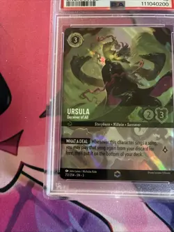 Disney Lorcana Ursula Deceiver of All Enchanted PSA 10 Graded - Image 4