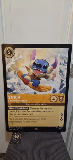 Lorcana Oversized Jumbo Giant Store Display Stitch Carefree Snowboarder Disney - Image 1