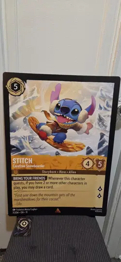 Lorcana Oversized Jumbo Giant Store Display Stitch Carefree Snowboarder Disney - Image 2