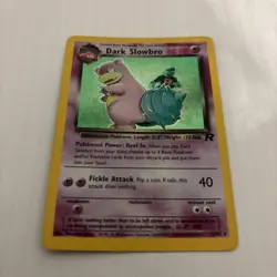 Pokemon Card Dark Slowbro Holo Team Rocket 12/82 WOTC 2000 Vintage Rare - Image 2