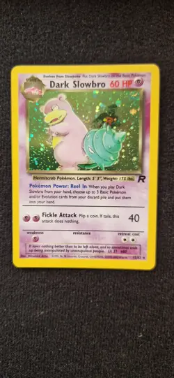 🔥Dark Slowbro 12/82🔥 Vintage Rare Holo Pokemon Card Team Rocket LP - Image 1