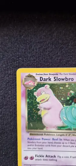 🔥Dark Slowbro 12/82🔥 Vintage Rare Holo Pokemon Card Team Rocket LP - Image 2