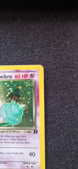 🔥Dark Slowbro 12/82🔥 Vintage Rare Holo Pokemon Card Team Rocket LP - Image 3