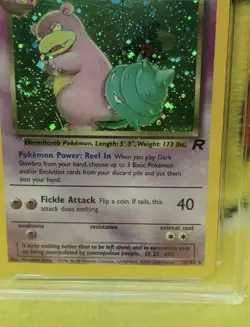 Pokemon Team Rocket Set 2000 Holo Dark Slowbro 12/82 Ace Graded 3 Good Swirl - Image 4