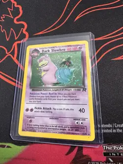 Dark Slowbro 12/82 Team Rocket Holo Pokemon Swirl! - Image 1